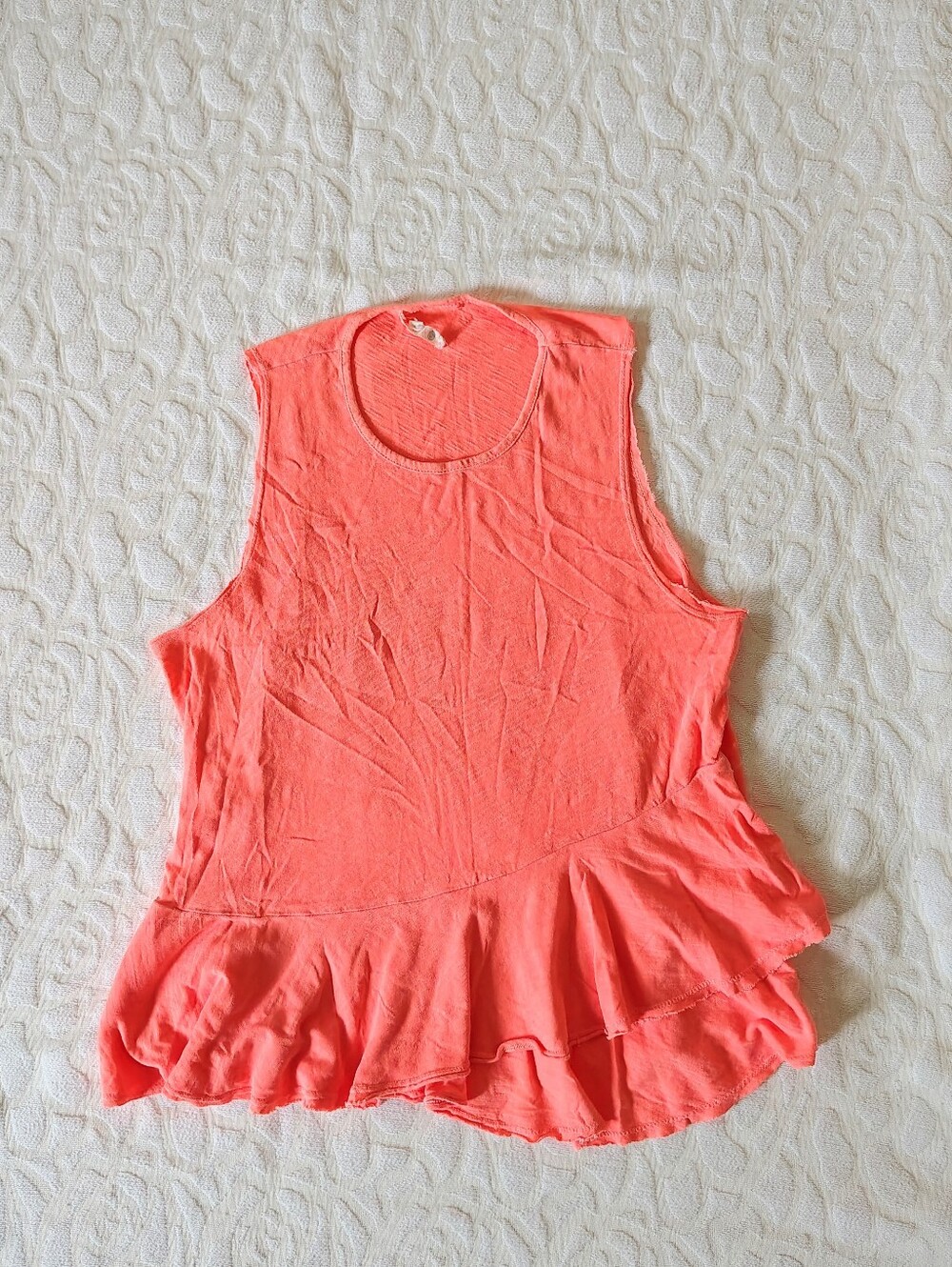Sundry Ruffle Peplum Tank Top 0 Xsmall XS